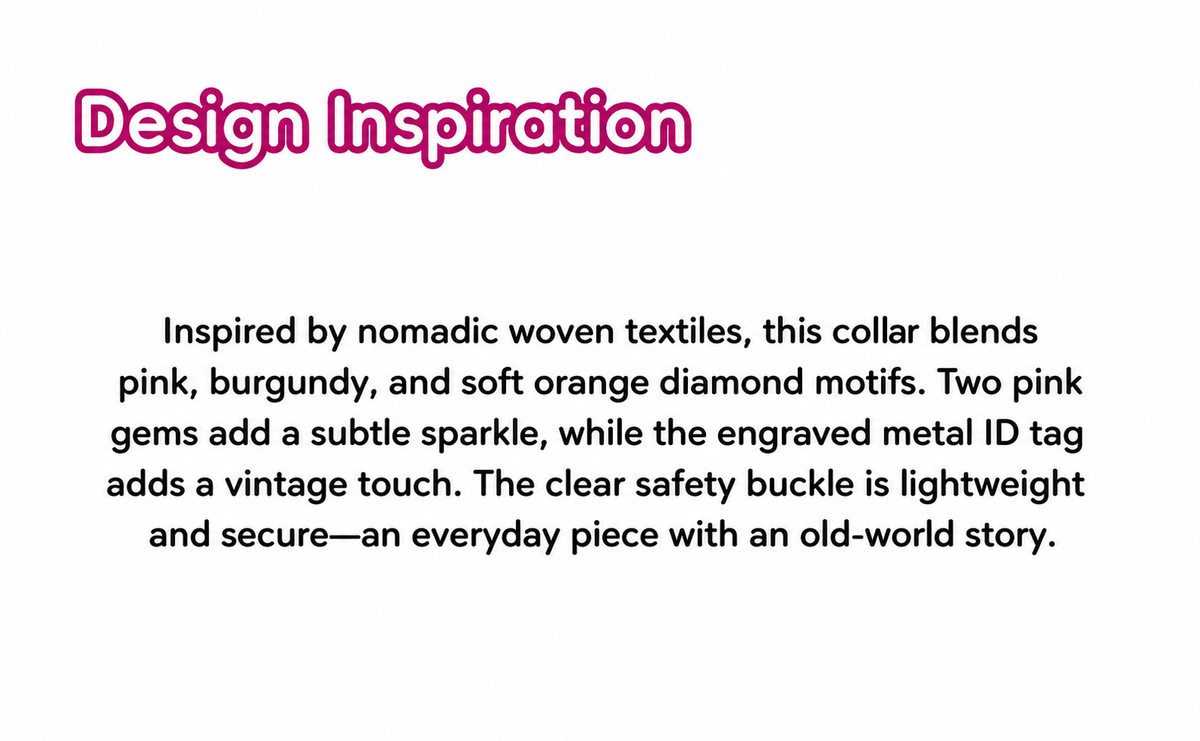 Pink cat collar design inspiration