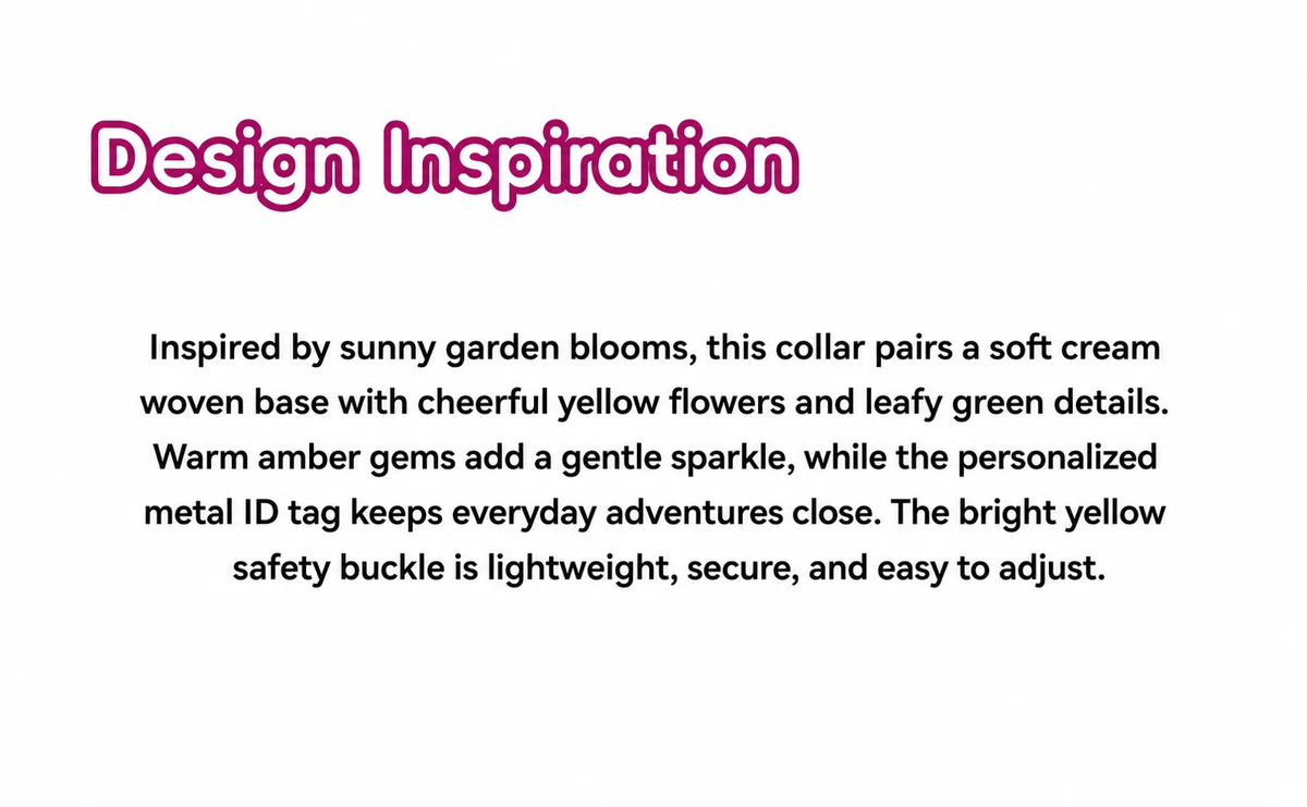 Colorful cat collar design inspiration