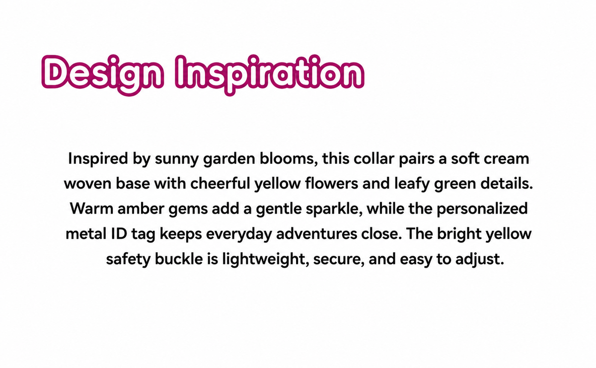 Meadow cat collar design inspiration