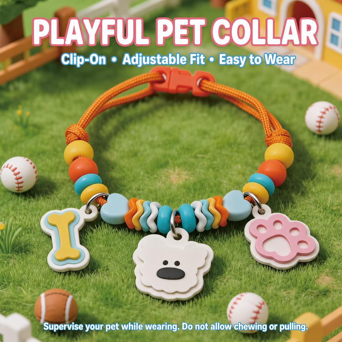 Playful dog collar image 1