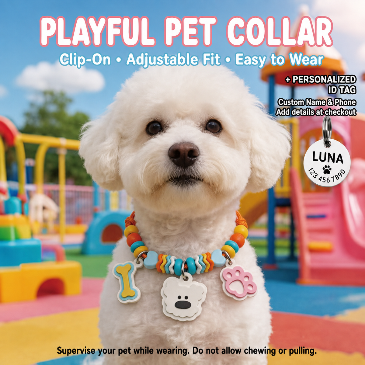 Playful dog collar image 2