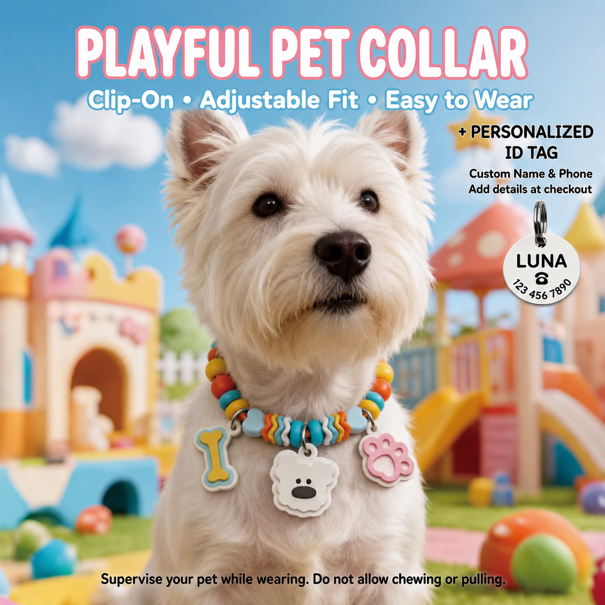 Playful dog collar image 3